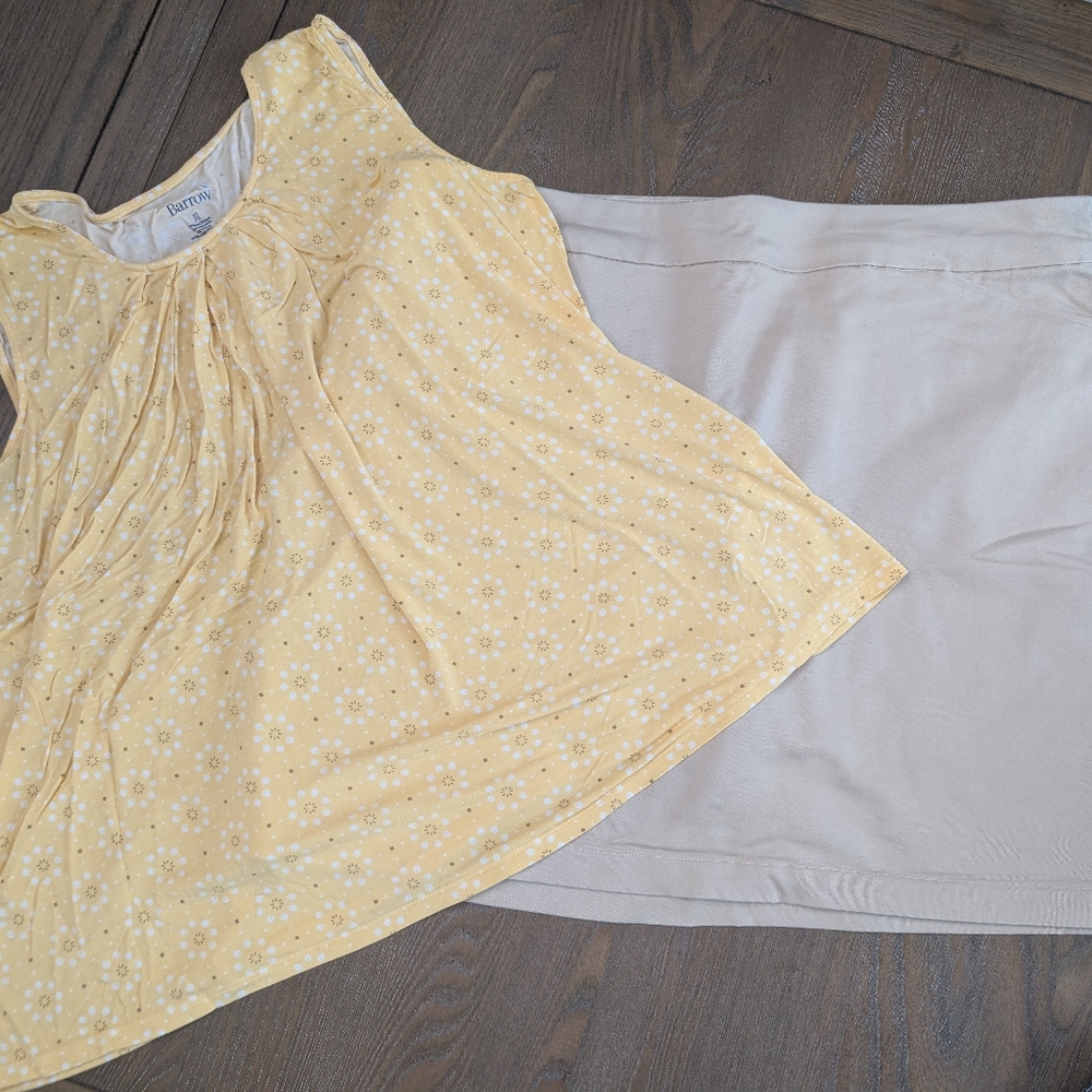 Croft & Barrow Yellow Pencil Mini Skirt Casual